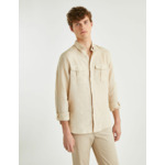 Chemise Albin en lin beige