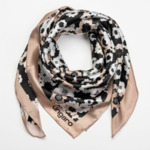 Foulard soie Chiara Beige -  90 cm x 90 cm