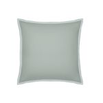 TAIE D'OREILLER | Pure White Percale Lavée - Light Green  - Finition White