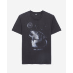 T-Shirt Manches Courtes Wash Avec Print Loup Homme