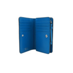 Lettrines de Lancel - Portefeuille Rectangulaire Compact Zippe - Bleu Royal