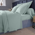 Drap housse Partition Satin de coton Coloris Menthe