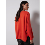 Pull poncho cachemire Faustine ORANGE