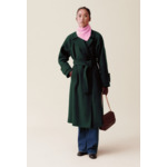 Manteau long esprit trench vert