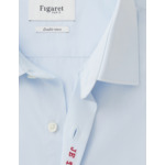 Chemise mixte "Je t'aime" bleue brodée rouge