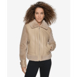 ZIP FRONT FAUX SHERPA