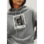 Sweatshirt capuche Jean Toto gris chiné