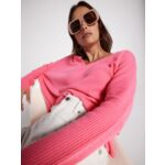 Pull poncho cachemire col V Faustine FAUSTINE_PINK_PARADISE