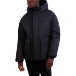 HOODED COAT WITH SHERPA LINING