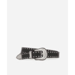 Ceinture En Cuir Noir Avec Clous