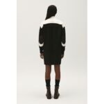 Robe pull col camionneur noire