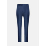 Pantalon Bleu En Laine Grain De Poudre