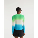 Pull Col Rond Dip Dye Tricolore Allege