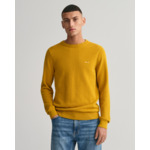 Cotton PiquÃ© Crew Neck Sweater