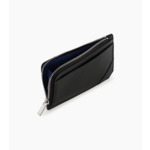 Porte cartes zip en L Georges en cuir lisse