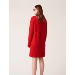 Robe Rhem-Robe pull à col montant zippé rouge