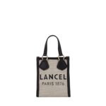 Lancel Tote - Mini Sac Cabas Vertical Zippe - Natural/Noir