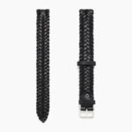 Ceinture homme avec boucle carrée en cuir tressé