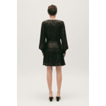 Robe courte sequins noire