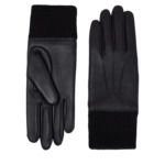 Gants Cuir Graine Et Maille - Gants Homme - Noir