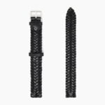 Ceinture homme avec boucle carrée en cuir tressé