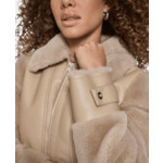 ZIP FRONT FAUX SHERPA FEMME