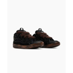 Lanvin Leather Curb Sneaker Dark Brown