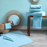 Drap de douche DODO MINERAL - Coloris TURQUOISE