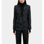 Veste Tailleur Noire Fleurie