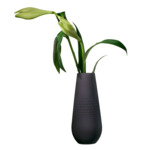 Manufacture Collier noir Vase Carré haut 11,5x11,5x26cm