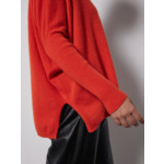 Pull poncho cachemire Faustine ORANGE