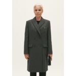 Manteau droit gris