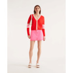 Pull Cardigan Tricolore Brassard Light