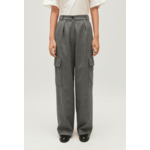 Pantalon cargo gris clair