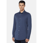 Chemise Bleu Marine En Nylon Extensible Slim Fit