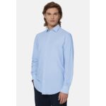 Chemise Bleu Clair En Nylon Extensible Coupe Slim