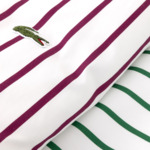 Lacoste - Housse de couette en satin de coton multicouleurs, L Stripe