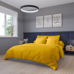 Housse de couette Partition Satin de coton Coloris Curry