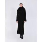 Robe mi-longue ajourée cachemire Tamara NOIR