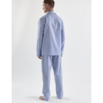 Pyjama Louis en popeline rayée bleue