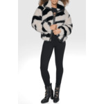 SHORT ZEBRA FAUX FUR