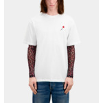 T-Shirt Blanc Avec Broderie Fleur Homme