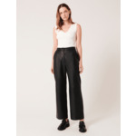 Pantalon Prisk Noir en Cuir