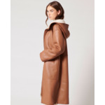 Manteau Mirene Camel en Cuir