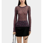 Top En Mesh Avec Print Femme