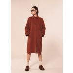 Manteau Maggy-marron en laine double face