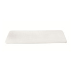 Manufacture - Plat rectangulaire, blanc, en porcelaine haut de gamme,  35 x 18 x 1,5 cm