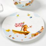 Happy as a Bear Assiette plate pour enfants 21,5x21,5x1,5cm