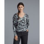 Pull Wendy Camou Pull cachemire femme col v boyfriend