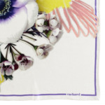 Foulard soie Madeleine White